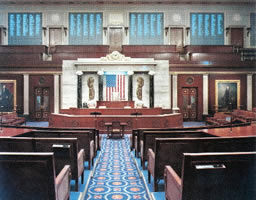 The US House of Representatives chamber