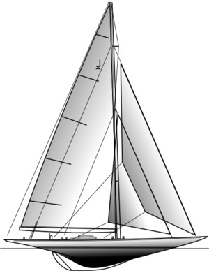 J-Class sail plan and hull