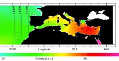 Mediterranean Salinity Map