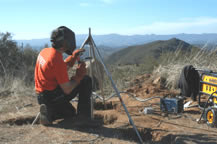 Installing a short drill braced monument