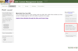Courses on Acct page