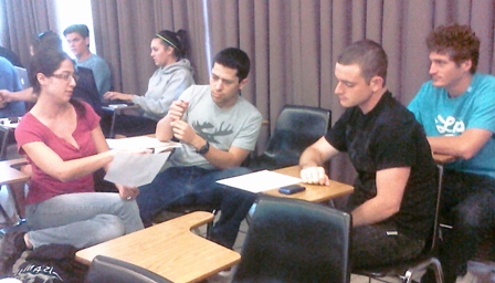 Students working together