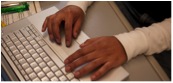 hands on keyboard