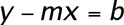 equation for a line solved for b