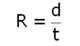R as velocity