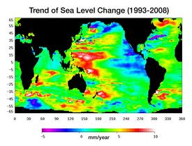 sea level rise map