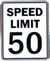 speed limit sign