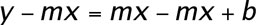 first step in solving line equation for b