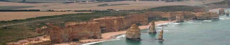 Sea stacks along Great Ocean Road, Victoria, Australia