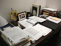 Desk w/Paper Load