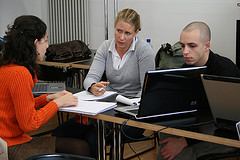 students working