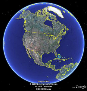 Google Earth globe