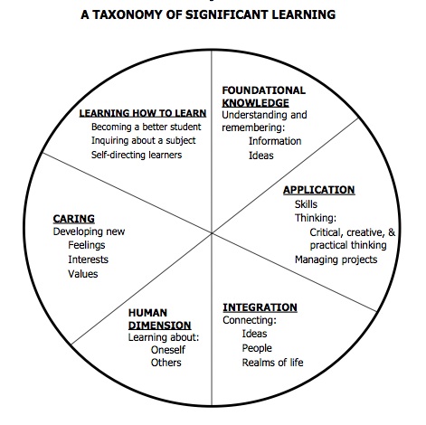 Fink Taxonomy of Significant Learning