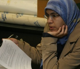 student working on a lecture tutorial