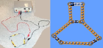 Real Circuit and Circuit Construction Kit simulation