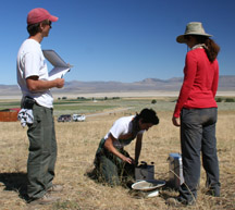 Students measuring gravity