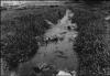 Photo of debris and waste in Aberjona tributary streams