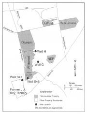 Locations of the 5 known source properties 