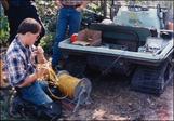 Preparations for a seismic study at well sties